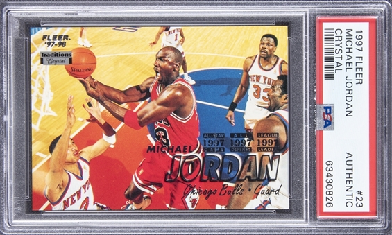 1997-98 Fleer Traditions Crystal #23 Michael Jordan - PSA Authentic